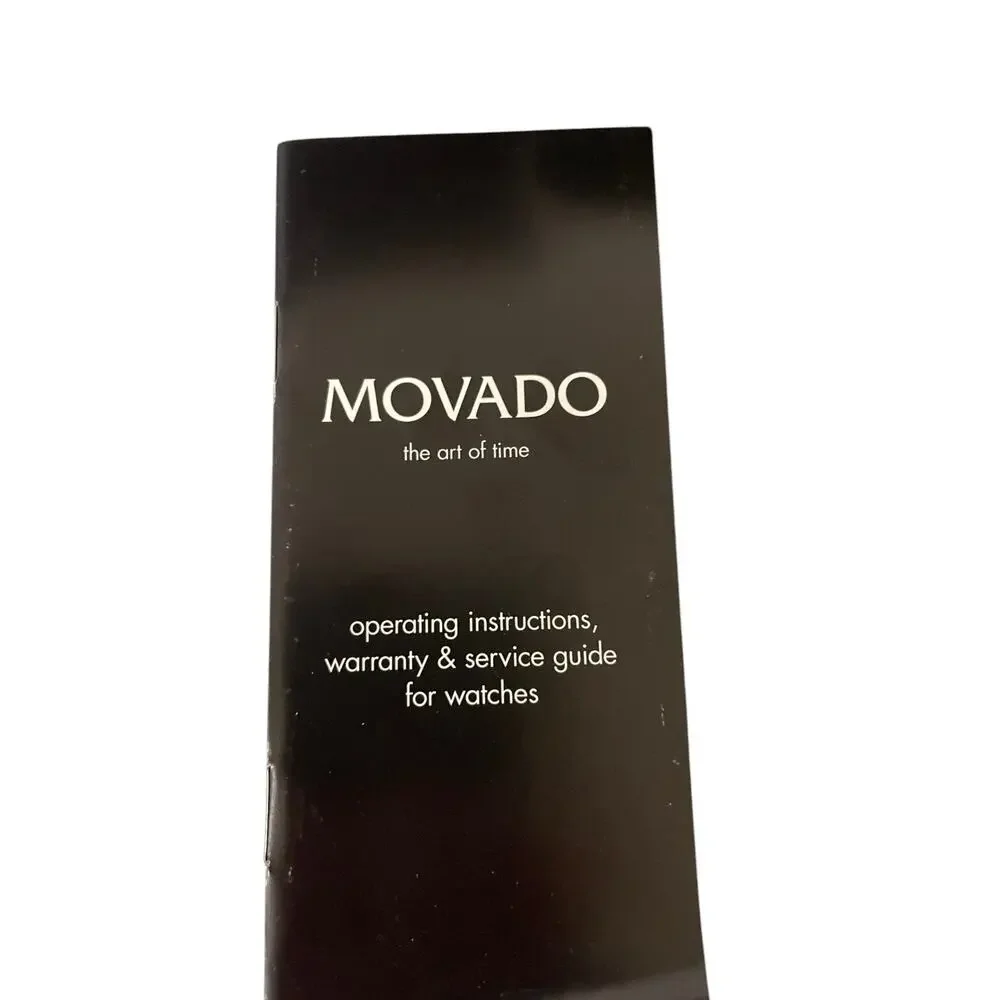 MOVADO Eliro Men’s Quartz Watch 0605377 Stainless Steel Black Dial Used with Box
